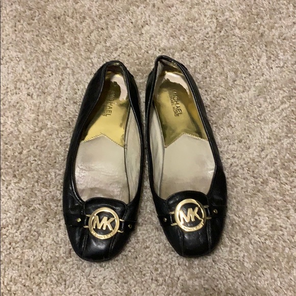Michael Kors Shoes - Black/gold MK flats Michael Kors Shoes - Black/gold MK flats